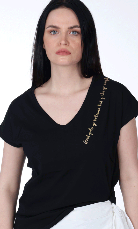 V-neck  T-shirt