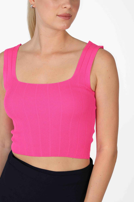 Cotton croptop Square Neck