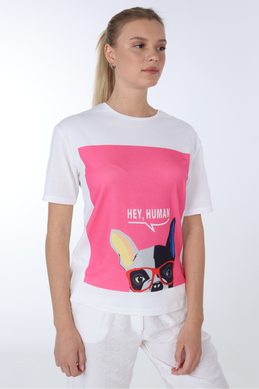 Pink Printed T-shirt