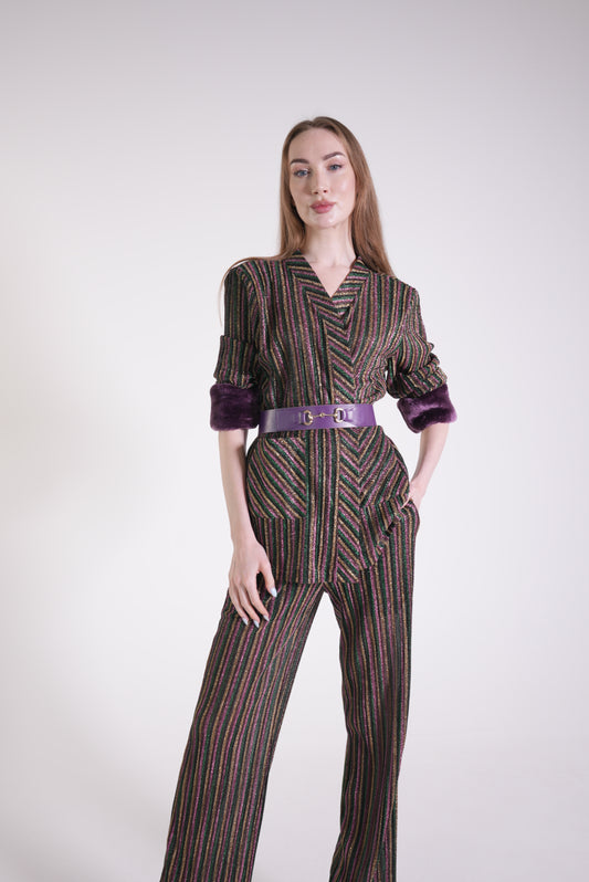 Double Suit with Sleeves and Pattern Detail