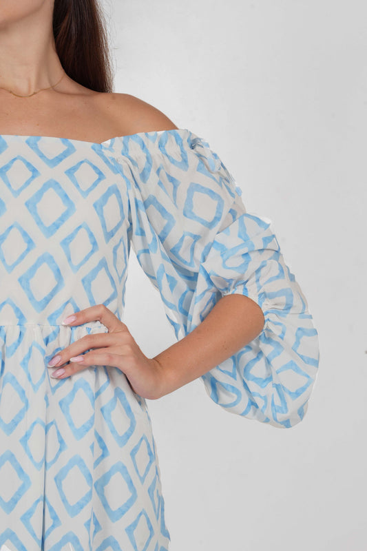 Cup Print Midi Dress