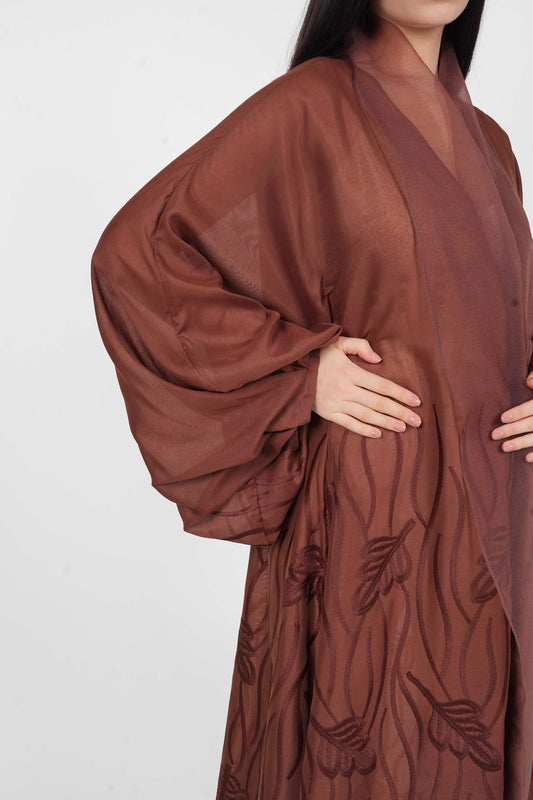 Abaya Puffy Sleeve Organza