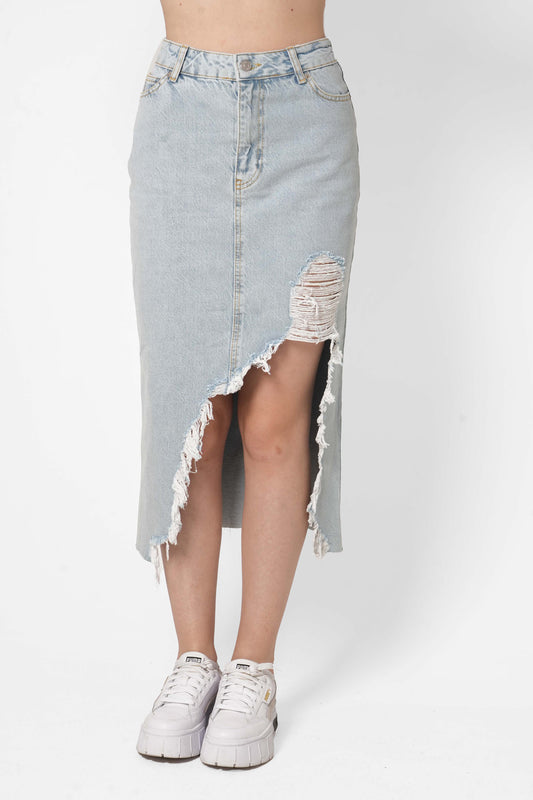 Ripped Jeans Skirt