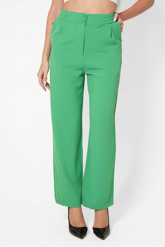 Plain Pants with Button