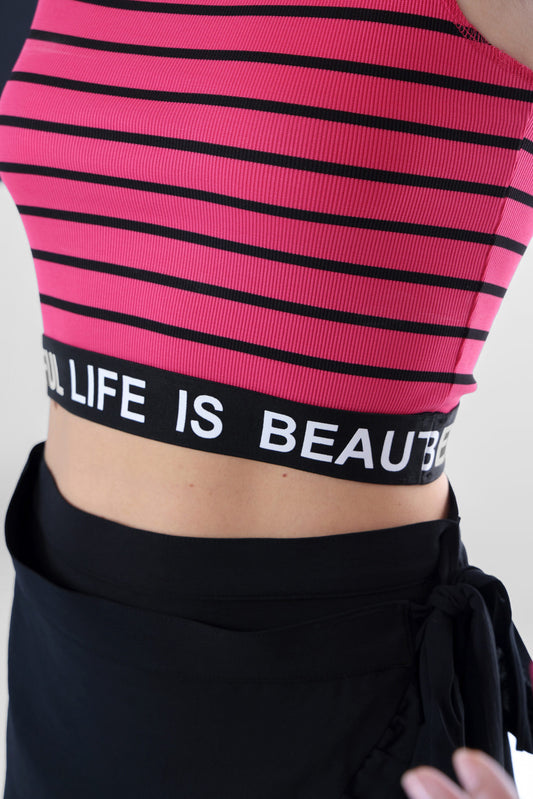 'Life is Beautiful' Crop Top