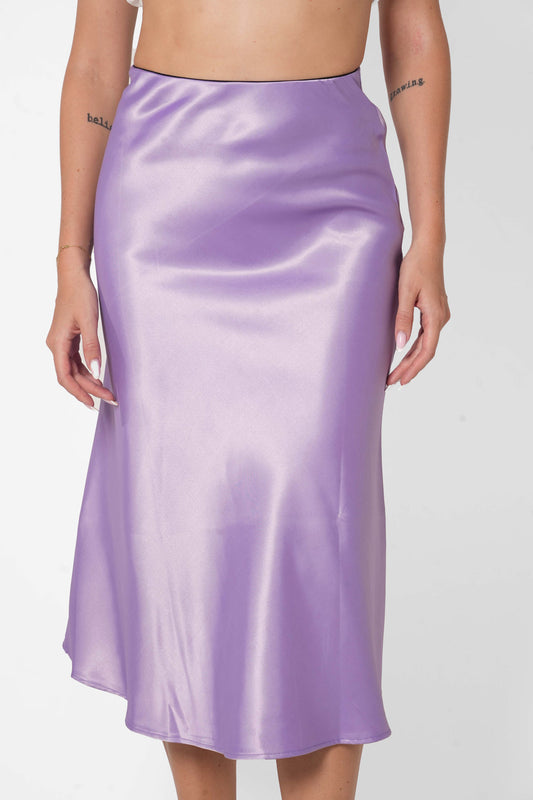 Plain Satin Skirt For Women