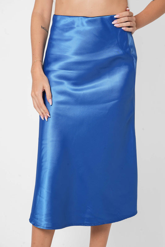 Plain Satin Skirt For Women